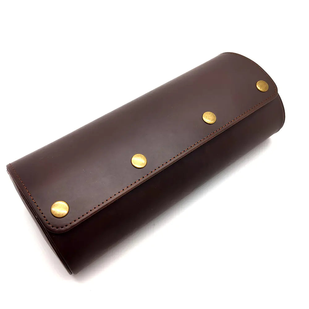 Vintage PU Leather Watch Storage Box – Holds 1–3 Watches