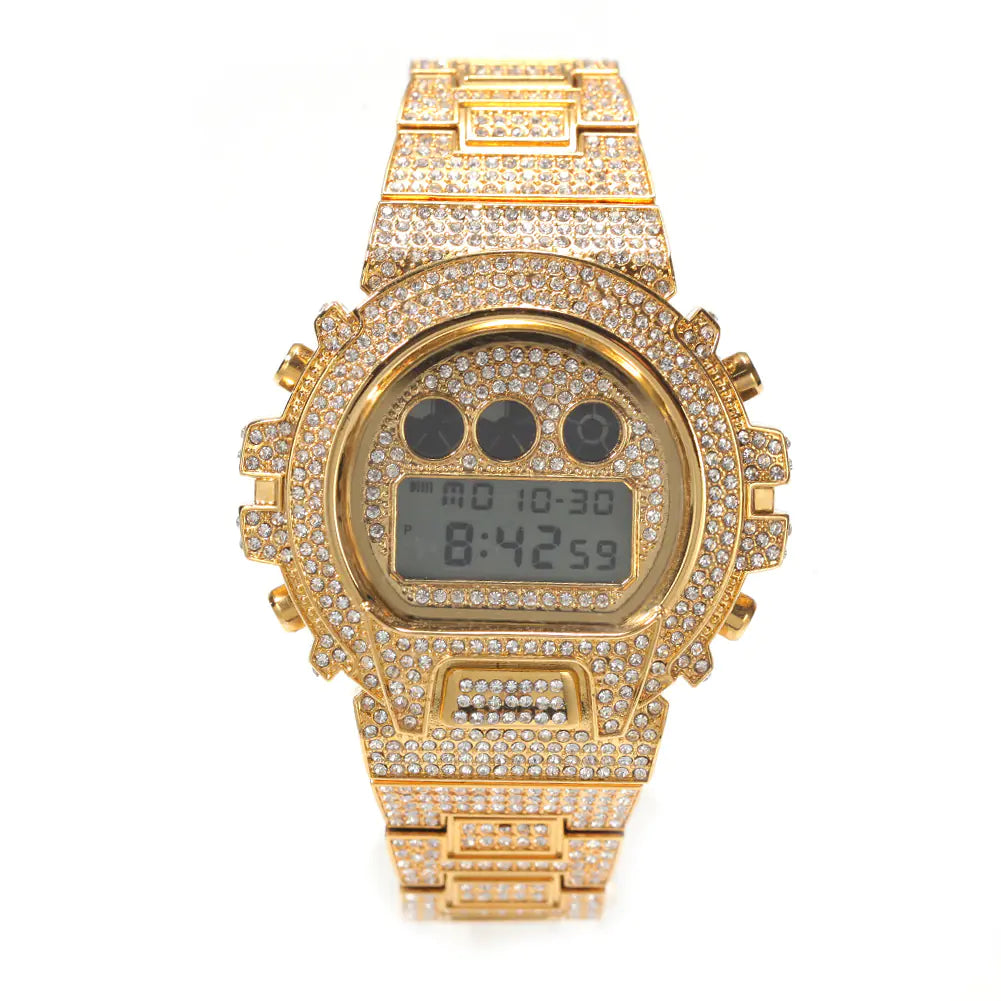 Luxury Diamond-Studded Hip Hop Men's Watch