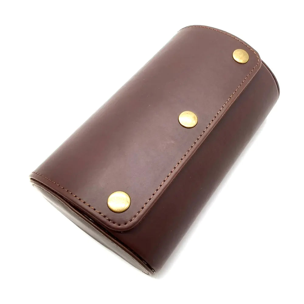 Vintage PU Leather Watch Storage Box – Holds 1–3 Watches