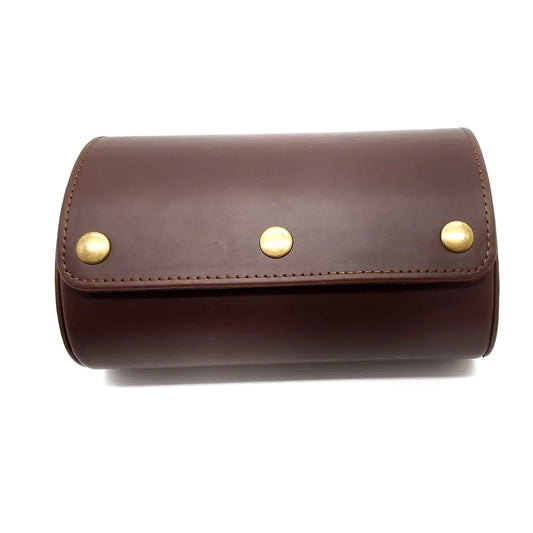 Vintage PU Leather Watch Storage Box – Holds 1–3 Watches