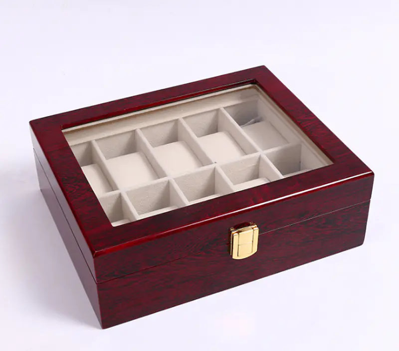 Luxury Wooden Watch Box – Dual Layer Storage for 10-20 Watches