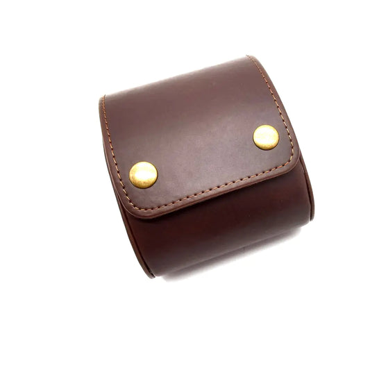Vintage PU Leather Watch Storage Box – Holds 1–3 Watches